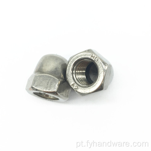 Aço inoxidável 304 Hex Hex Head Dome Nut